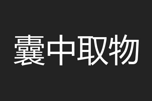 囊中取物