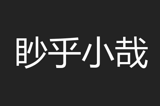 眇乎小哉