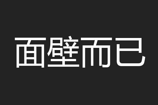 面壁而已