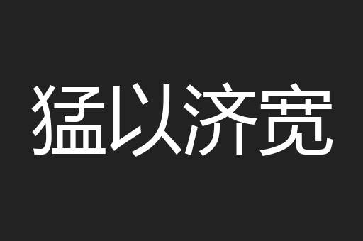 猛以济宽