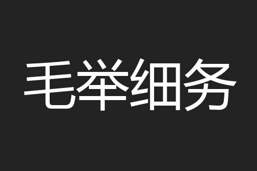 毛举细务