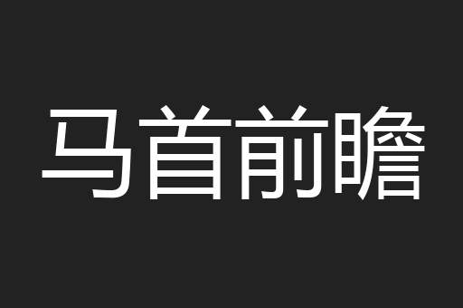 马首前瞻