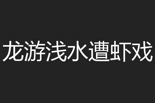 龙游浅水遭虾戏