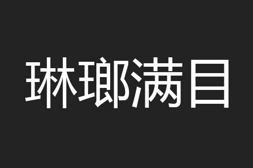 琳瑯满目