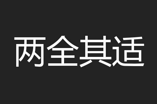 两全其适