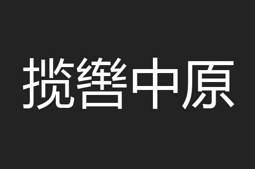 揽辔中原