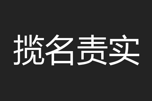 揽名责实