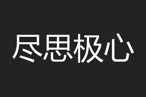 尽思极心