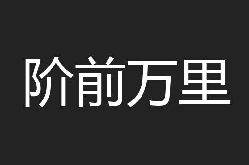 阶前万里