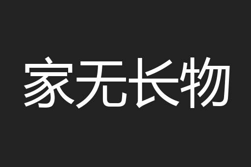 家无长物