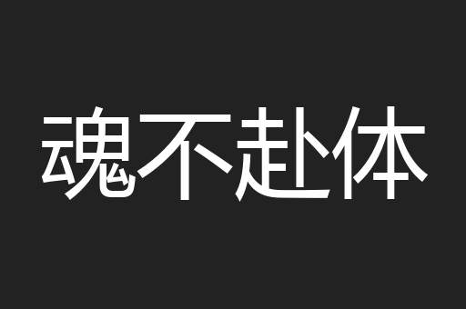 魂不赴体