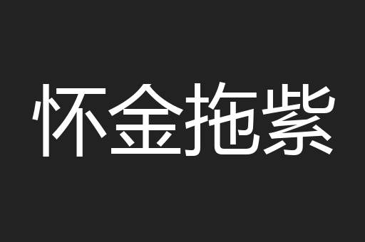 怀金拖紫