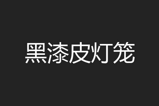 黑漆皮灯笼