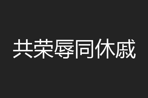共荣辱同休戚