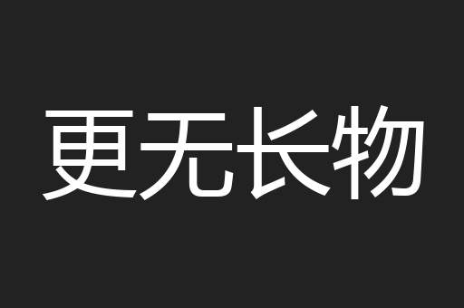 更无长物