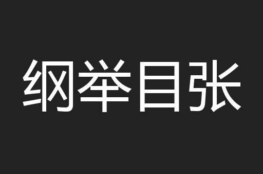 纲举目张