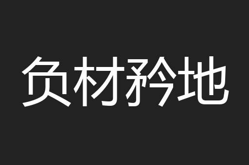 负材矜地