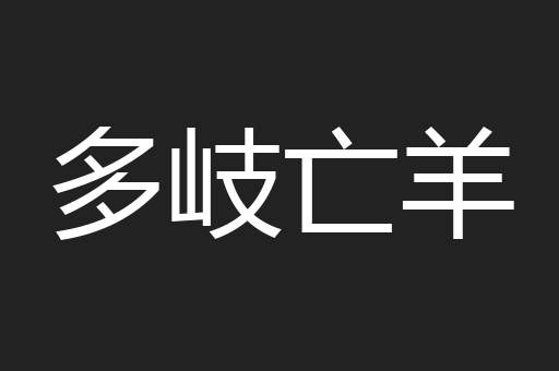 多岐亡羊