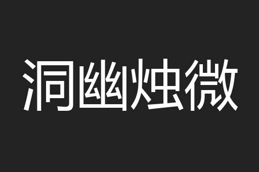 洞幽烛微