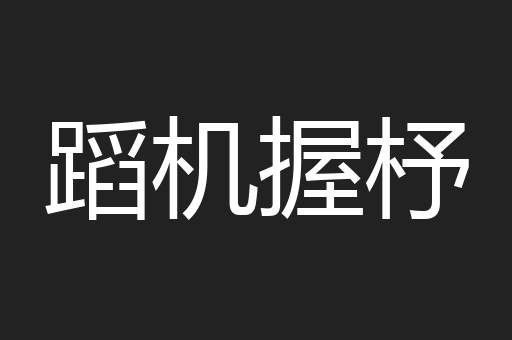 蹈机握杼