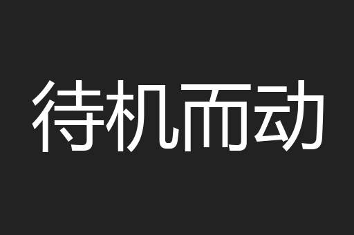 待机而动