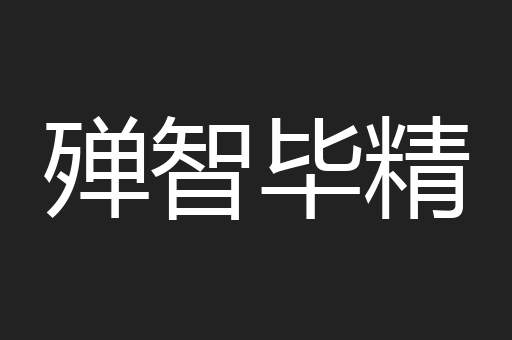 殚智毕精