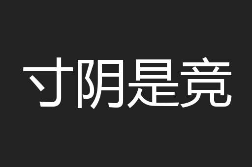 寸阴是竞