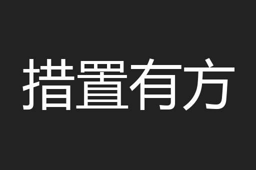 措置有方