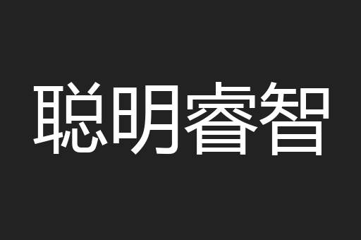 聪明睿智
