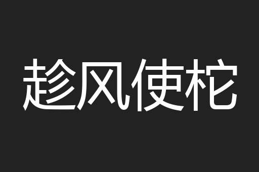 趁风使柁