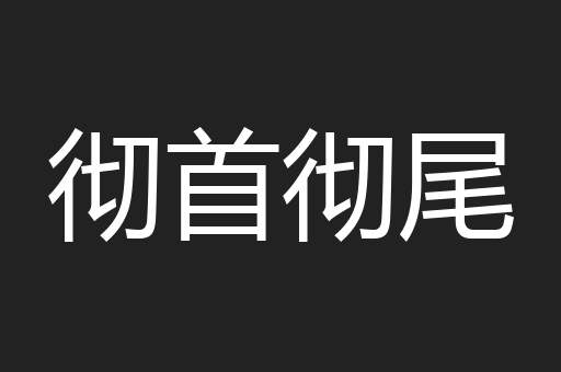 彻首彻尾
