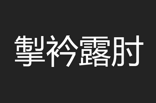 掣衿露肘