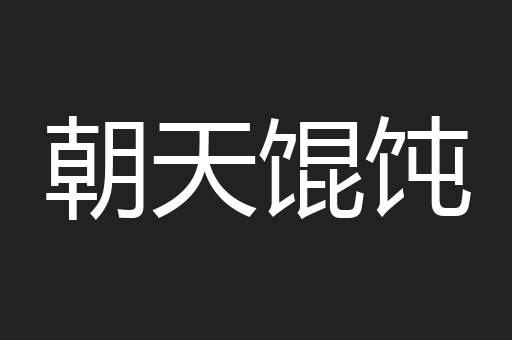 朝天馄饨