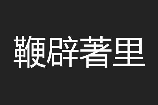 鞭辟著里