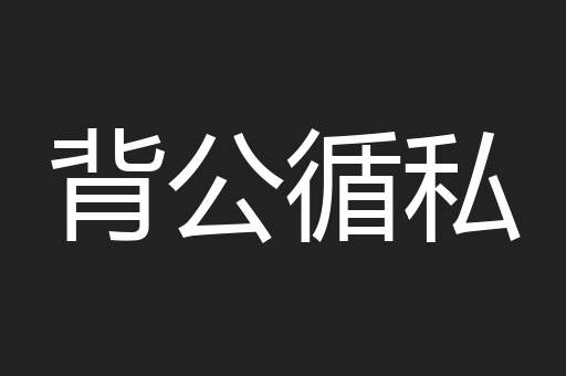 背公循私