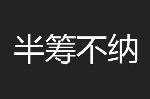 半筹不纳