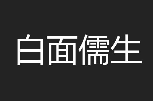 白面儒生