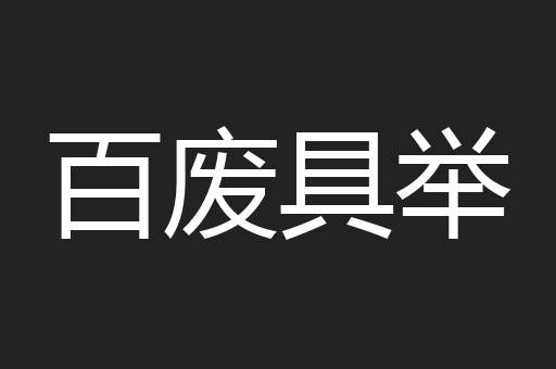 百废具举